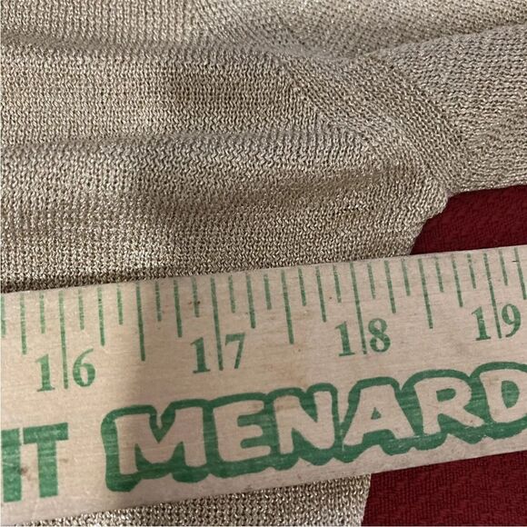 Vtg‎ 90s Y2K Escada Gold Glitter Tie Front Top Skirt Suit Metallic 34 S US 4 6 - Picture 7 of 10